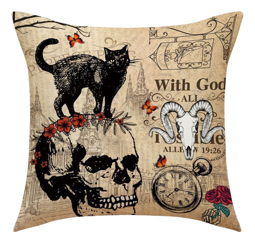 Set De Almohadas Decorativas De Halloween Hd, Estampado En L