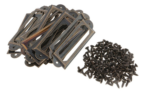 3 X 20 Unidades Sujetadores Portatarjetas De Metal Bronce