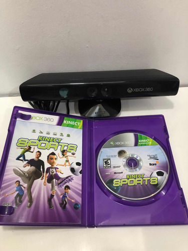 Sensor Kinect Xbox 360 + Jogo Kinect Sports Tudo Original (Recondicionado)