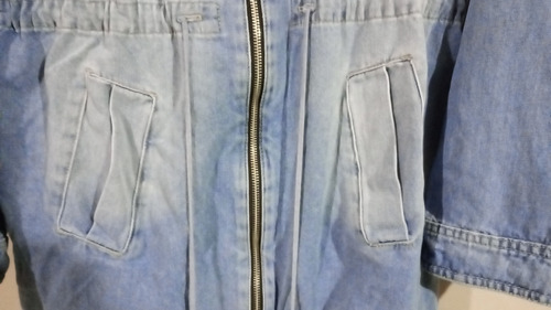 Campera Larga De Jeans Marca Ossire Talle L 2 Usos (Usado)