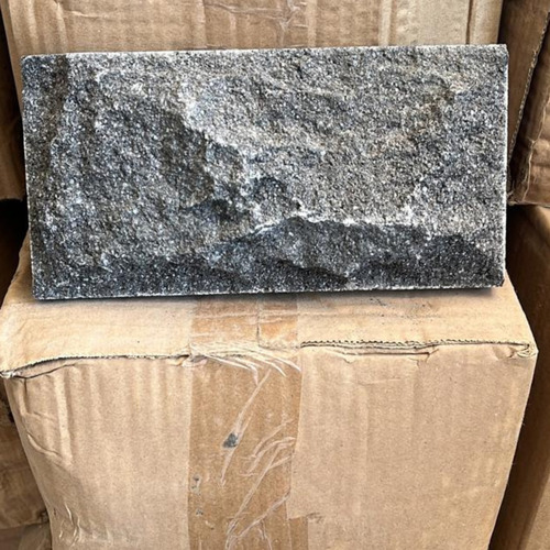 Pedra Hitam Tijolo Bruto Hitam Bruta 10x20 Revestimento Luxo