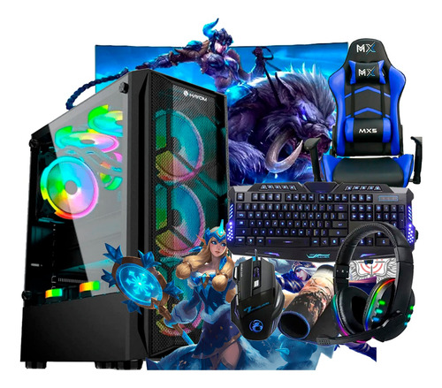 Computador Completo Gamer Barato A8 16gb/480gb/500w +cadeira