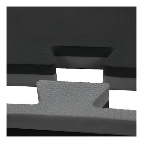 Kit 12 Tapetes Tatame 1x1 30mm Bicolor-preto/cinza