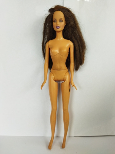 Barbie Abdomen Flexible Morena Castaño Cabello Largo 1999