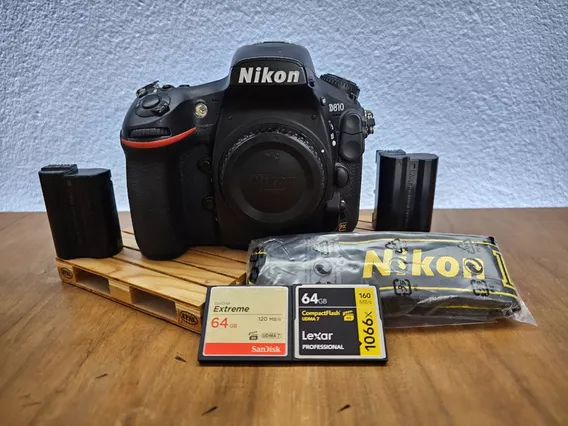 Nikon D810 Dslr + Batería Adicional + 2 Tarjetas Cf 64gb