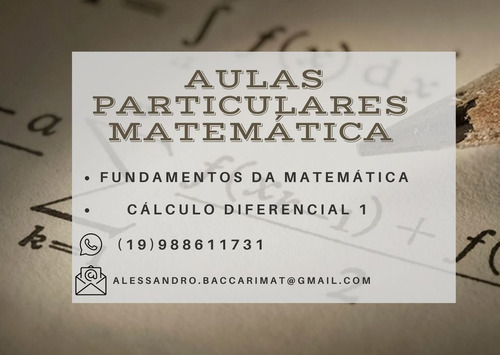 Imagem 1 de 1 de Aulas Particulares De Matemática