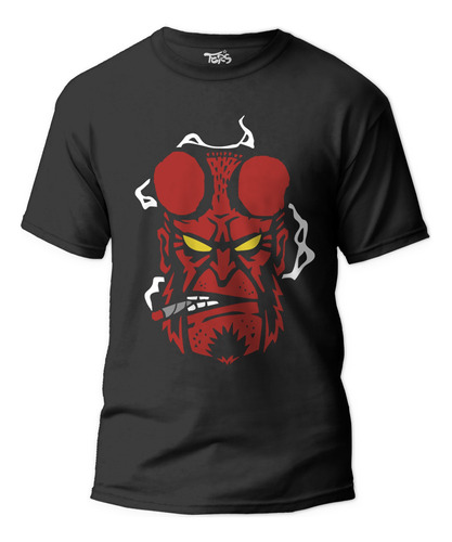 Polera Hellboy Smoke Super Héroes Moda Hombre Niño Algodón