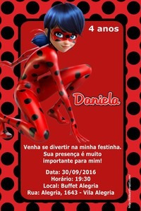 Imagem 2 de 8 de Convite Virtual Digital Whatsapp Ladybug - Miraculous