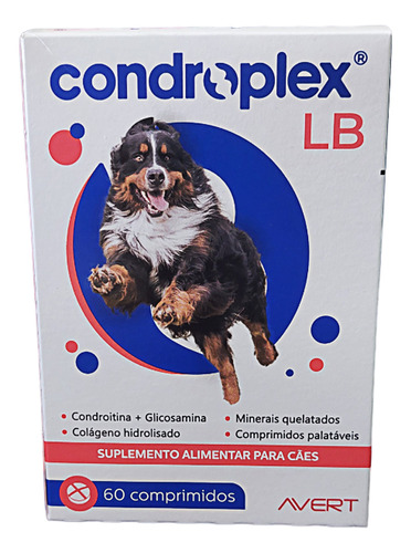 Condroplex Lb 120g - 60 Comp. Suplemento Cães Grandes Avert