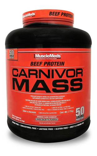 Proteina Carnivor Mass - Musclemeds - 2.27 Kg Sabor Chocolate
