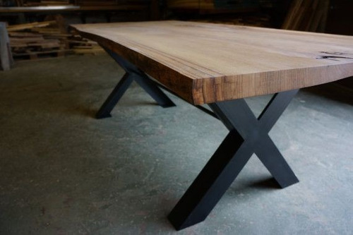 Mesa Y Mesón Rústico De Madera Nativa
