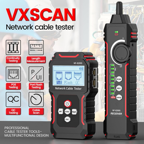 Probador Y Rastreador De Cables De Red Rj45, Vxscan Nf-8209s