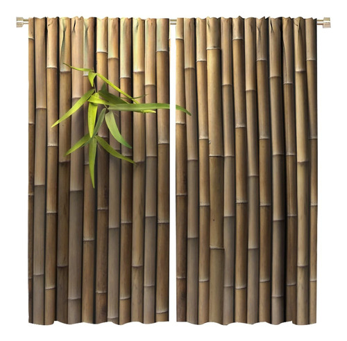 Cortina Bambu Zen Naturaleza Japonesa Estampado Para Sala 2
