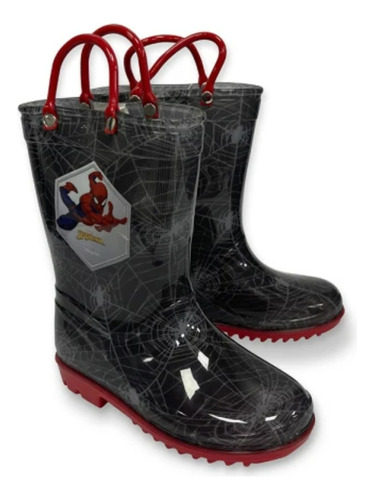 Botas De Lluvia Infantiles Spiderman Talle 24 Al 29