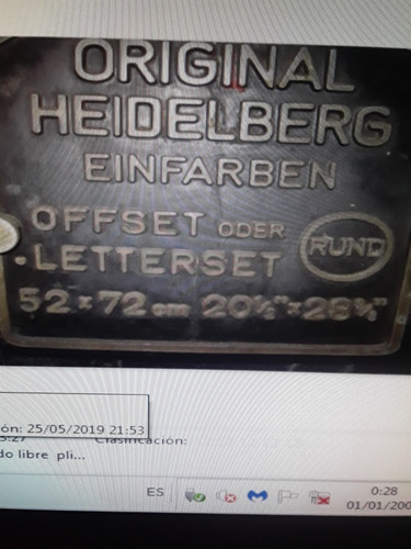 Motor De Máquina De Impresión Litografica Heidelberg Kord. (Usado)