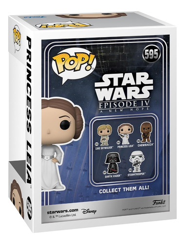 Boneco Funko Pop Star Wars Episódio Iv Princesa Leia 595