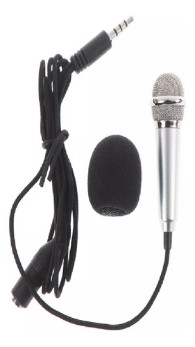 Mini Microfone E Lapela Para Smartphone Celular Pc Game Cor Preto