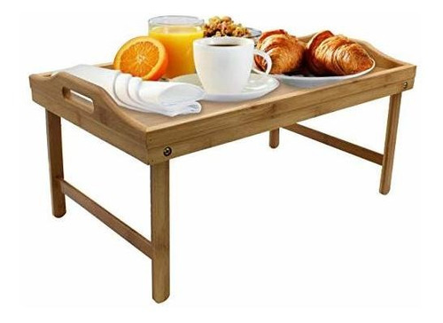 Bandeja De Cama Plegable Mesa Con Patas Y Bandeja Para Servi