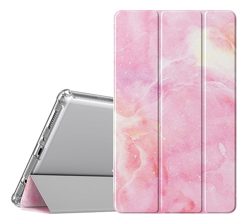 Funda Para Tablet Samsung A7 Translucido/marmolado Rosa