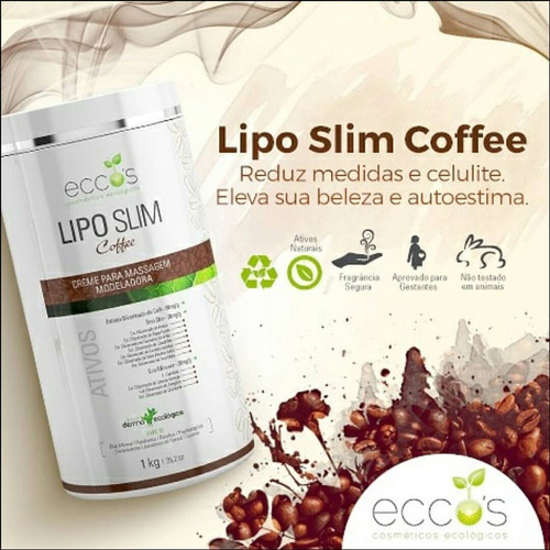 Imagem 3 de 5 de Nano Lipo Slim Coffee Eccos P/ Massagem Modeladora 1kg