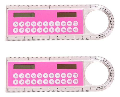 Pacote Com 2 Mini Réguas De Calculadora Digital, Presente De