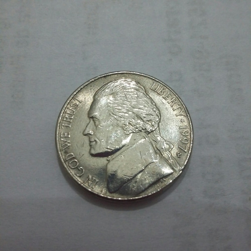 Moneda De Estados Unidos 5 Cent Año 1997