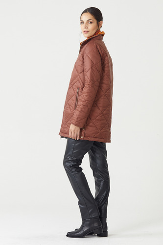 Tapado Reversible Campera Mujer Abrigo Liviano 23138