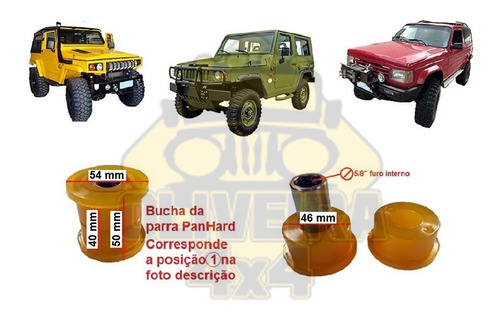 Imagem 5 de 8 de Bucha Suspensão Pu Da Barra Panhard Engesa, Camper E Marruá