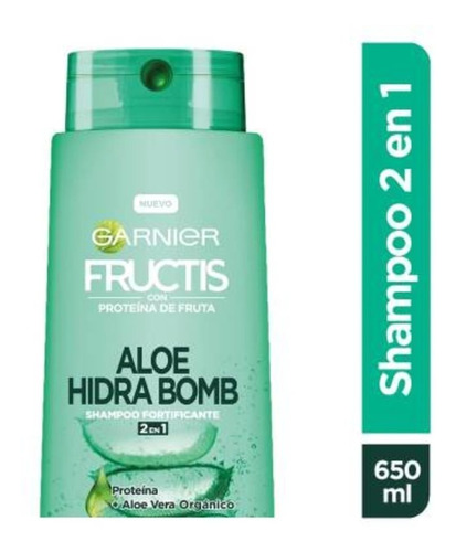 Shampoo Fructis Aloe Hydra Bomb 2 En 1 De 650 Ml