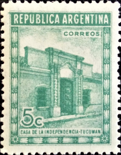 Argentina, Sello Gj 901 Casa Tucumán Sol Ra 1943 Mint L14714