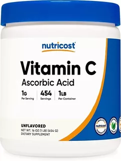 Vitamina C En Polvo Ácido Ascorbico Medio Kilo