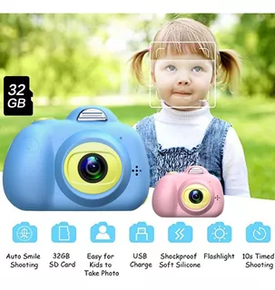 Mini Camera Kids Brinquedos Eletrônicos Kids+cartão De Memór