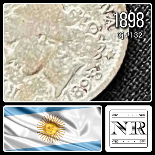 Argentina - 5 Centavos - Año 1898 - Cj #132 - Níquel