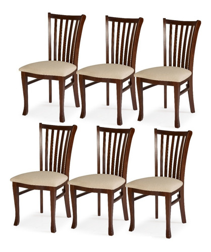 06 Cadeiras Grécia Madeira Maciça - Forte Móvel