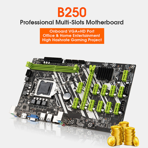 Z Placa Madre Eth-b250 Para Minería 12p Pci-e Lga 2xddr4 12