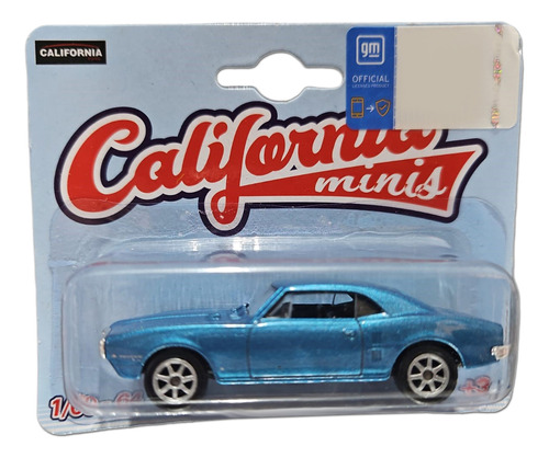 Carro Carrinho Miniatura 1:64 Coleção Marcas California Mini Cor Azul Car12