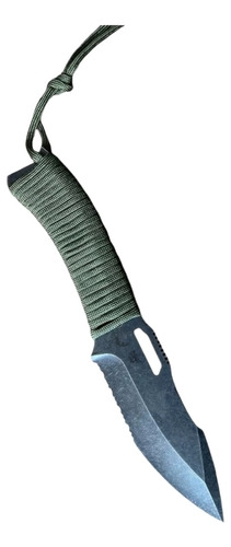 Cuchillo De Caza Pesca O Supervivencia Mango Cuerda Paracord