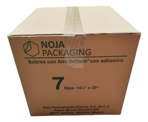 50 Sobres Con Burbuja #7 Medidas 36 Cm X 51 Cm Nojagpackagin