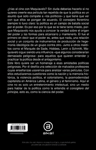 Pablo Iglesias Turrión Maquiavelo frente a la gran pantalla Cine y política Editorial Akal