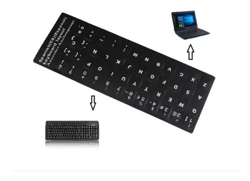 Sticker letras Adhesivas Para teclado en español