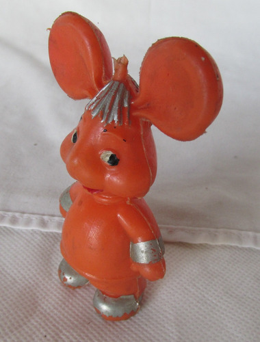 Antiguo Topo Gigio Plastico Inflado, Sin Marca, Vintage #l