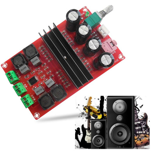 Placa Amplificador 2.0 200w + Decodificador Bluetooth Caixa