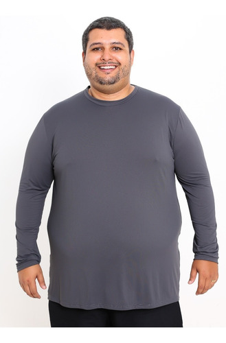 Kit 5 Camisa Plus Size Longa Dry Proteção  Uv50 Anti-cloro