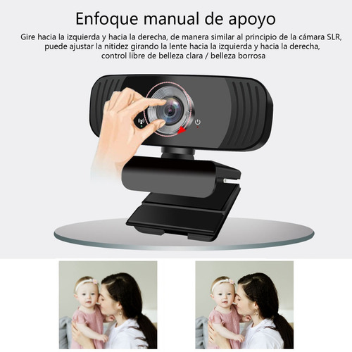 Imagen 6 de 10 de Cámara Web Usb Hd De 1080p Con Micrófono Para Computadora