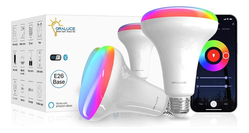 Bombilla Oraluce Smart Br30, Bombillas De Inundación Led, Fu