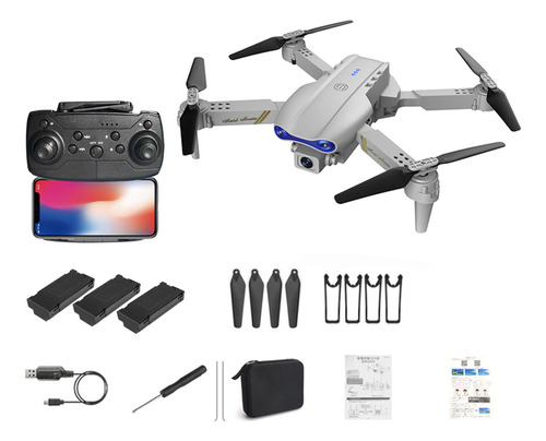 Dron Plegable K3 Hd 4k De Larga Duración Con Batería, Cámara