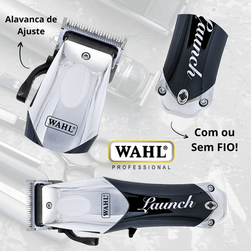 Máquina De Cortar Cabelo Launch Wahl Cordless Ions De Lítio