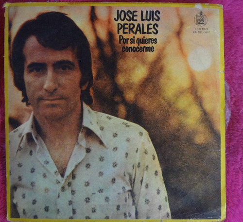 Jose Luis Perales - Por Si Quieres Conocerme - Lp Vinilo