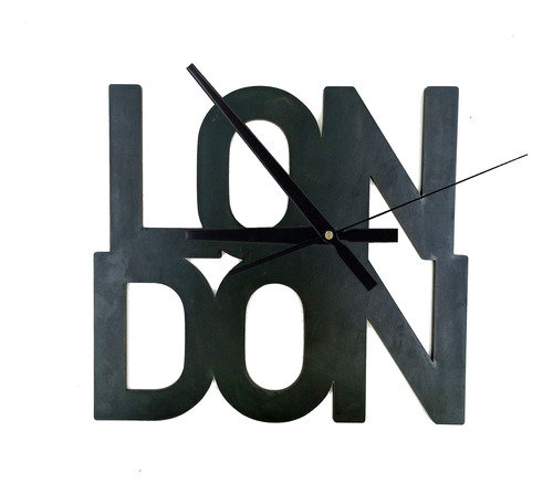 Reloj De Pared Analógico Diseño London Letras 30x30 