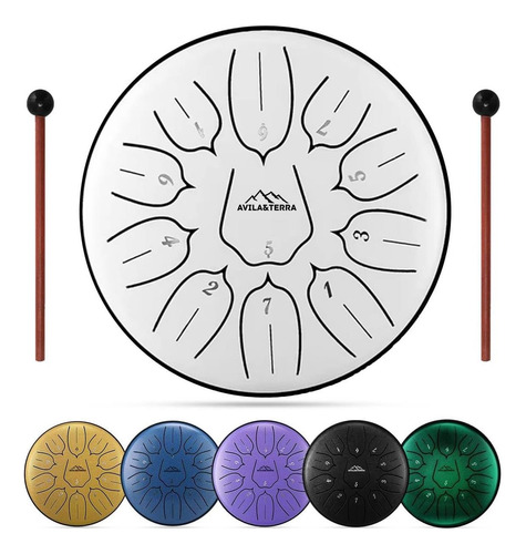 Avila Y Terra Lotus De Acero De Acero Drum-handpan De 6 11 Y
